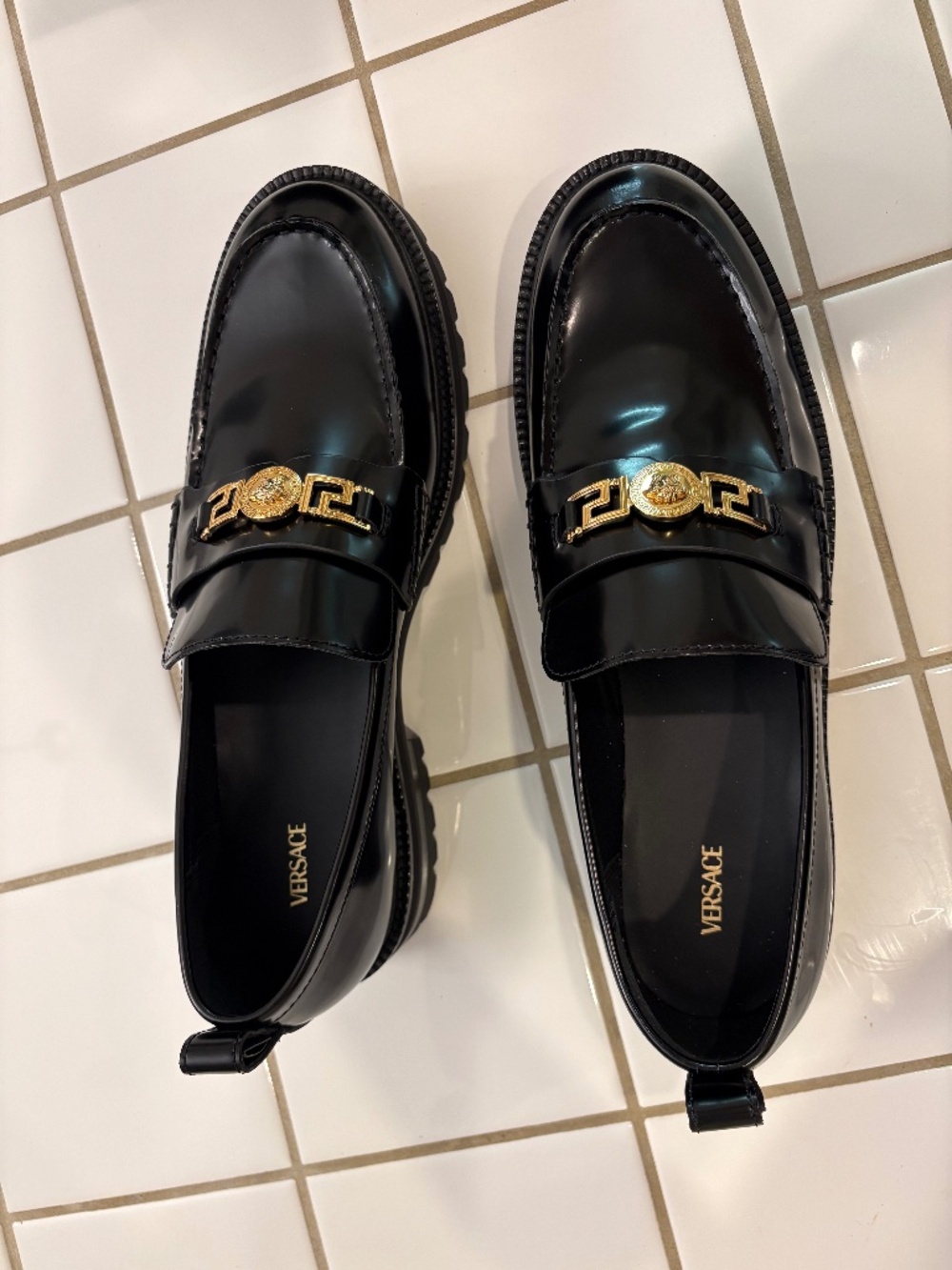 Versace Men’s Black Loafer Size 47 (US 14)